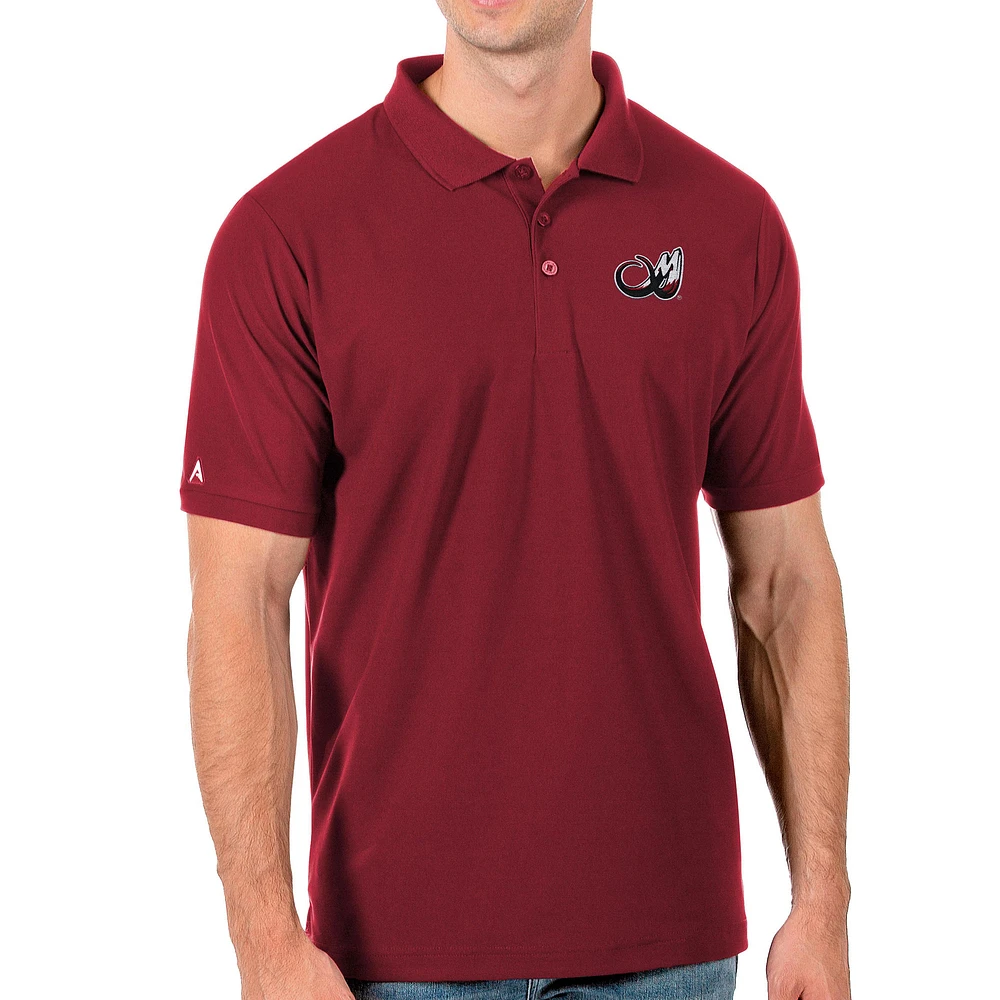 Men's Antigua Maroon Colorado Mammoth Legacy Pique Polo
