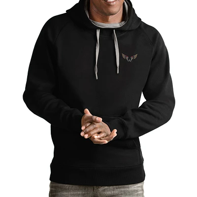 Men's Antigua Black Philadelphia Wings Victory Pullover Hoodie