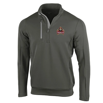 Men's Antigua Charcoal Albany FireWolves Generation Quarter-Zip Pullover Top