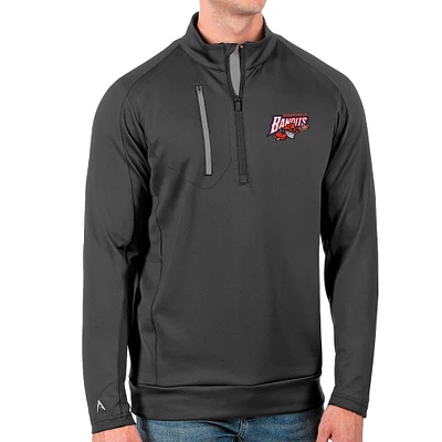 Men's Antigua Charcoal Buffalo Bandits Generation Quarter-Zip Pullover Top