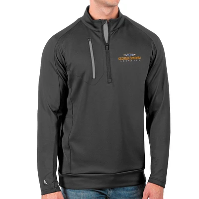 Men's Antigua Charcoal Georgia Swarm Generation Quarter-Zip Pullover Top