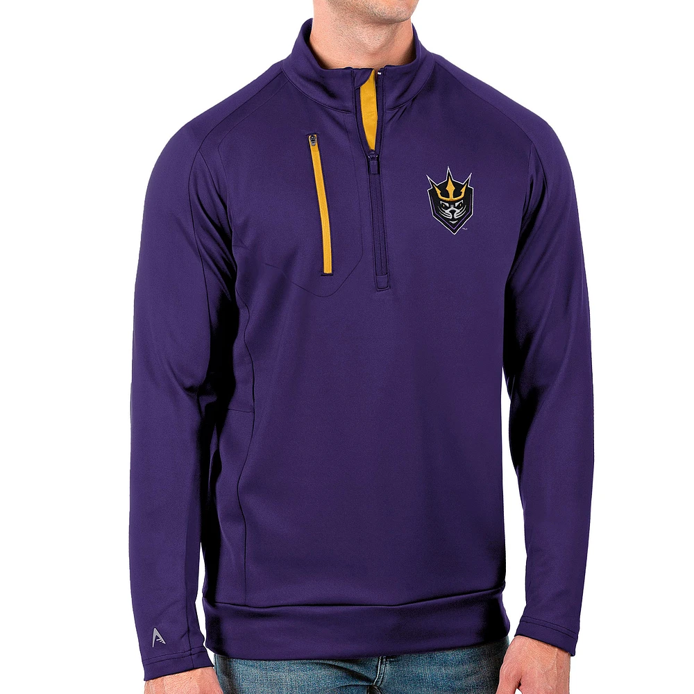 Men's Antigua Purple San Diego Seals Generation Quarter-Zip Pullover Top