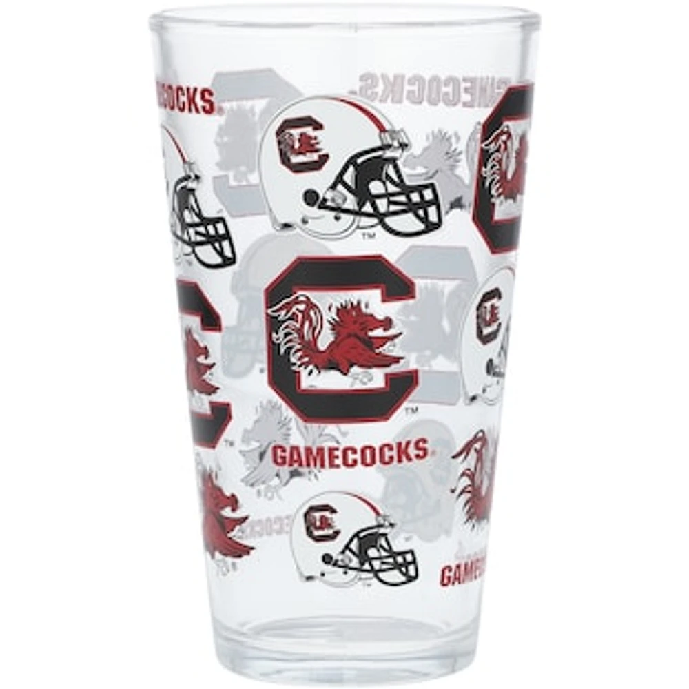 South Carolina Gamecocks 16oz. Allover Print Pint Glass