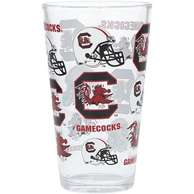 South Carolina Gamecocks 16oz. Allover Print Pint Glass