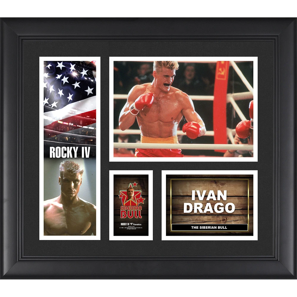 Ivan Drago Rocky IV Framed 15'' x 17'' Collage