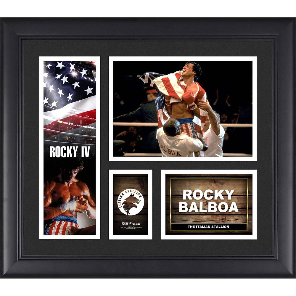 Rocky Balboa Rocky IV Framed 15'' x 17'' Collage