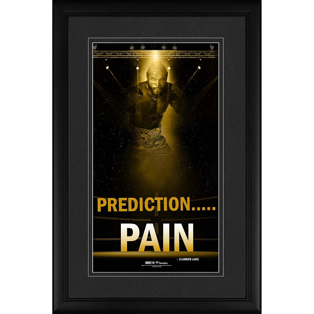 Clubber Lang Rocky III Framed 10'' x 18'' ''Prediction Pain'' Movie Quote Pano