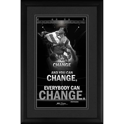 Rocky Balboa Rocky IV Framed 10" x 18" "If I Can Change And You Can Change" Movie Quote Pano