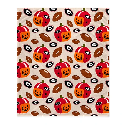 Georgia Bulldogs 60" x 70" Pumpkin Helmet Corral Fleece Blanket