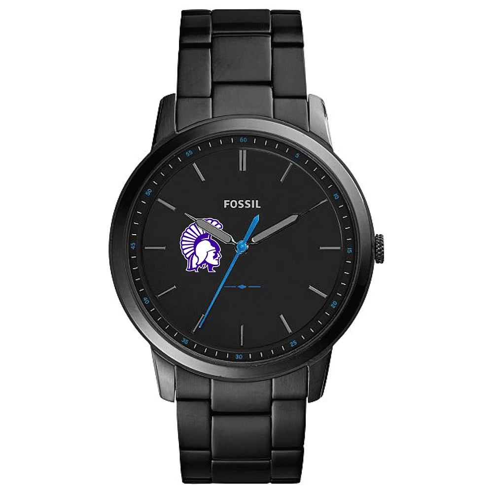 Fossil Black Winona State Warriors The Minimalist Slim Stainless Steel Watch
