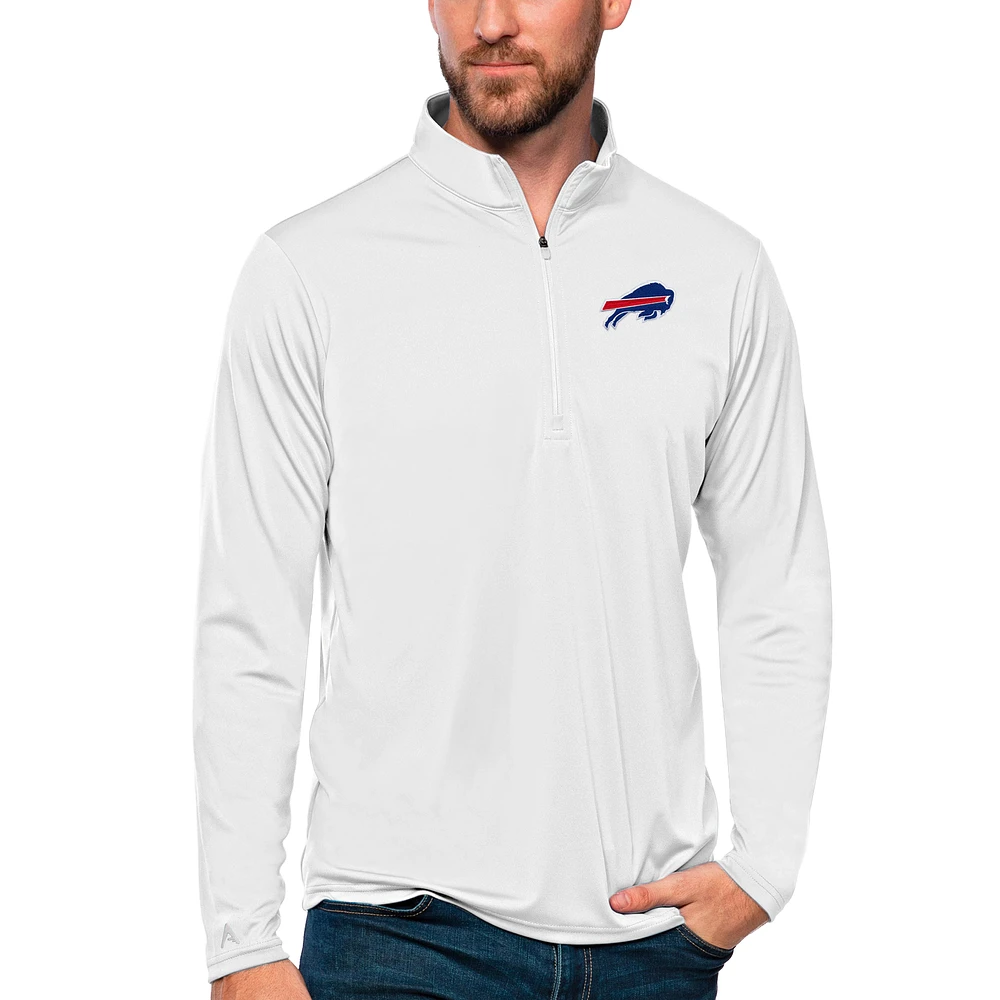 Men's Antigua Buffalo Bills Tribute Quarter-Zip Lightweight Pullover Top