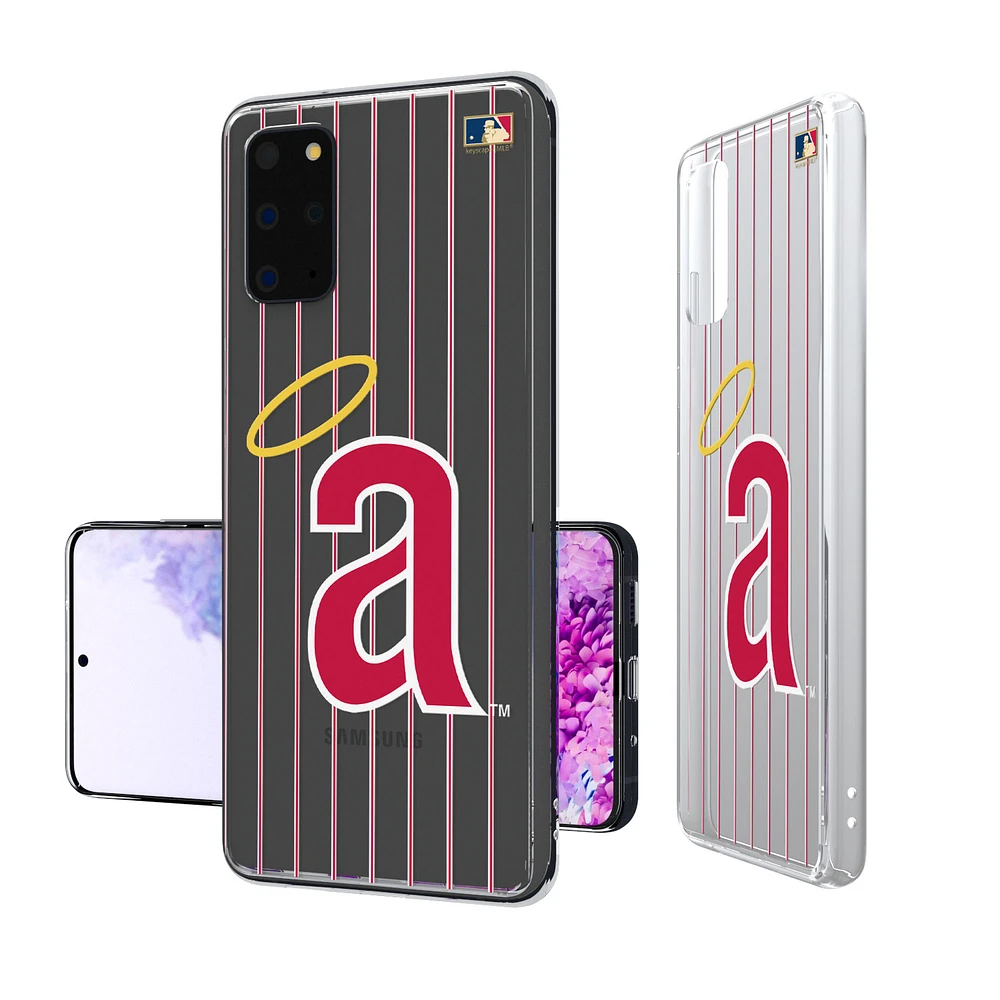 Los Angeles Angels Cooperstown Pinstripe Galaxy Clear Case