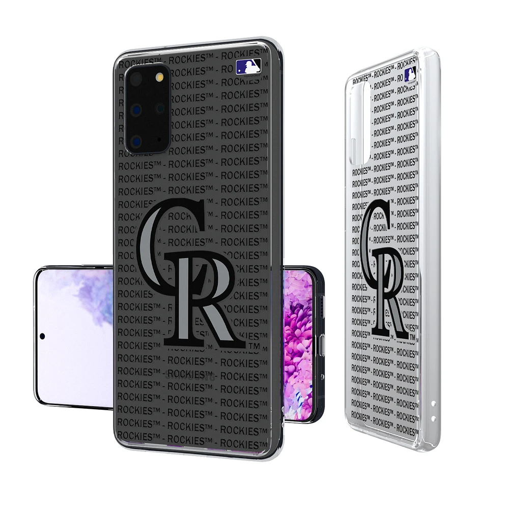 Colorado Rockies Galaxy Text Backdrop Clear Case