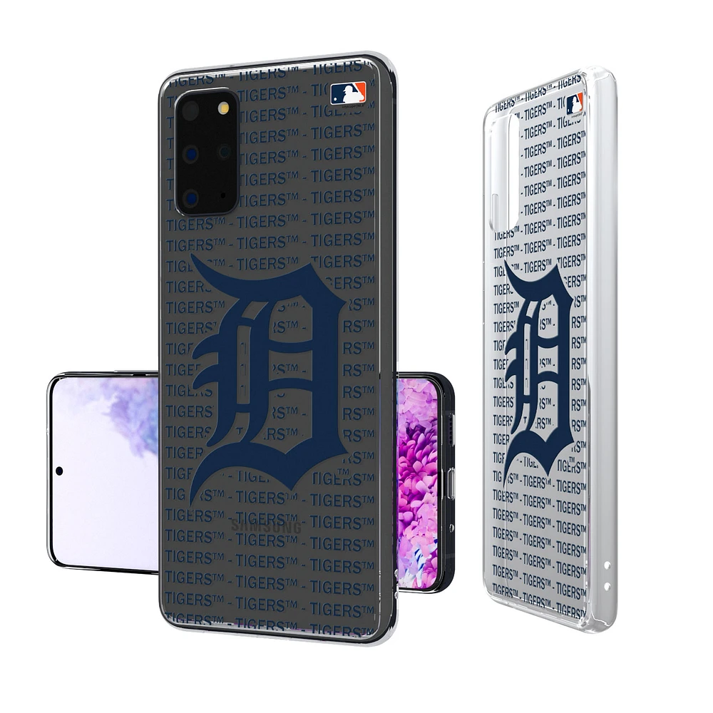 Detroit Tigers Galaxy Text Backdrop Clear Case