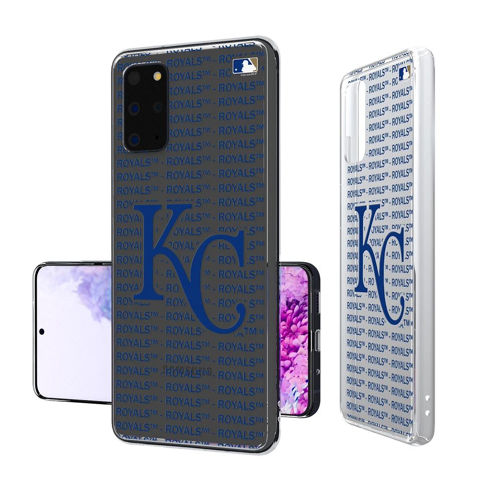 Kansas City Royals Galaxy Text Backdrop Clear Case