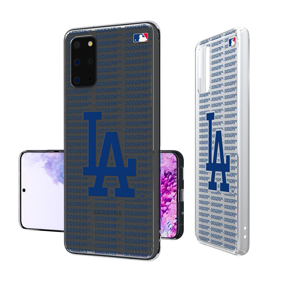 Los Angeles Dodgers Galaxy Text Backdrop Clear Case