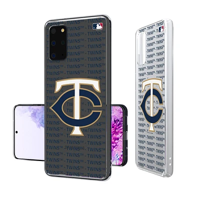 Minnesota Twins Galaxy Text Backdrop Clear Case
