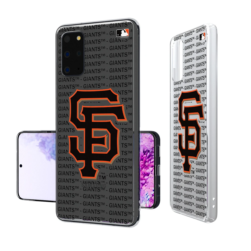 San Francisco Giants Galaxy Text Backdrop Clear Case