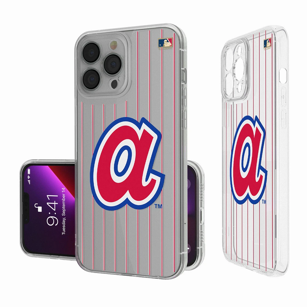 Atlanta Braves 1972- Cooperstown Pinstripe iPhone Clear Case
