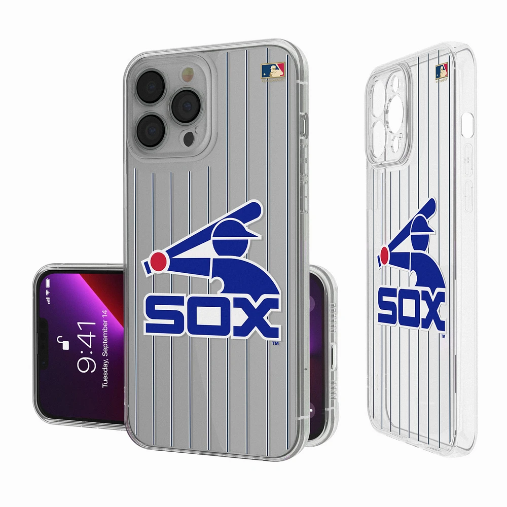 Chicago White Sox 1976-1981 Cooperstown Pinstripe iPhone Clear Case