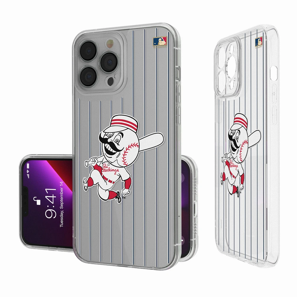 Cincinnati Reds 1953-1967 Cooperstown Pinstripe iPhone Clear Case