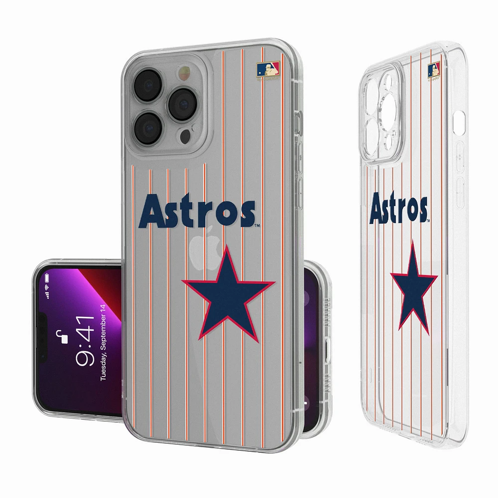 Houston Astros 1975-1981 Cooperstown Pinstripe iPhone Clear Case