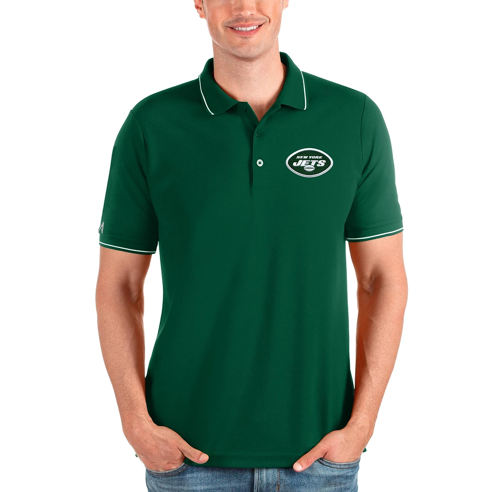 Men's Antigua Green New York Jets Affluent Polo