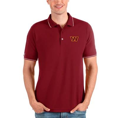 Men's Antigua Burgundy Washington Commanders Affluent Polo