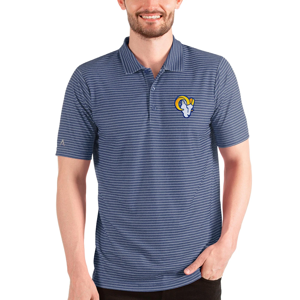 Men's Antigua Heathered Royal/White Los Angeles Rams Esteem Polo