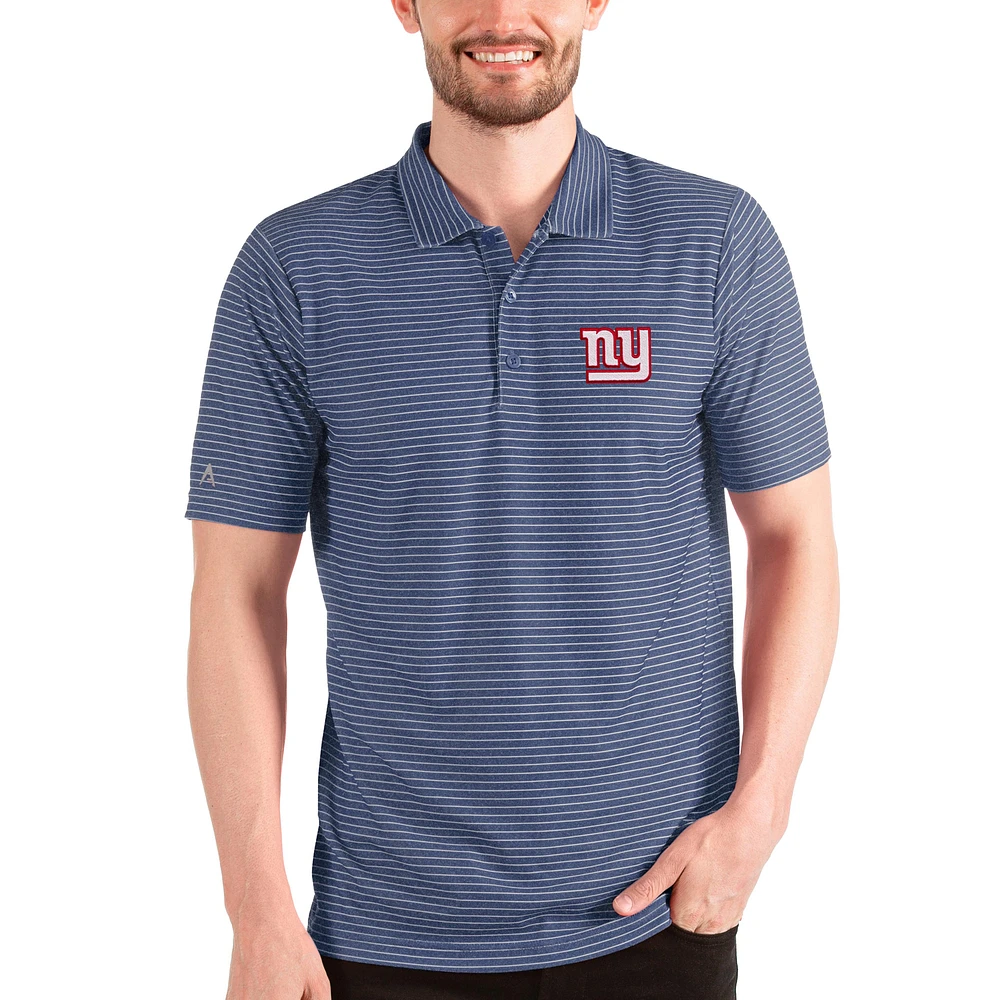 Men's Antigua Heathered Royal/White New York Giants Esteem Polo