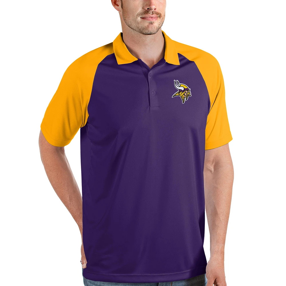 Men's Antigua Purple/Gold Minnesota Vikings Nova Polo