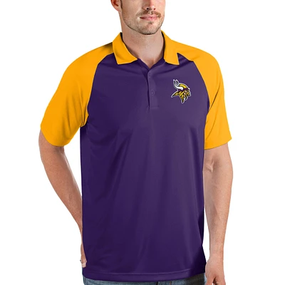 Men's Antigua Purple/Gold Minnesota Vikings Nova Polo