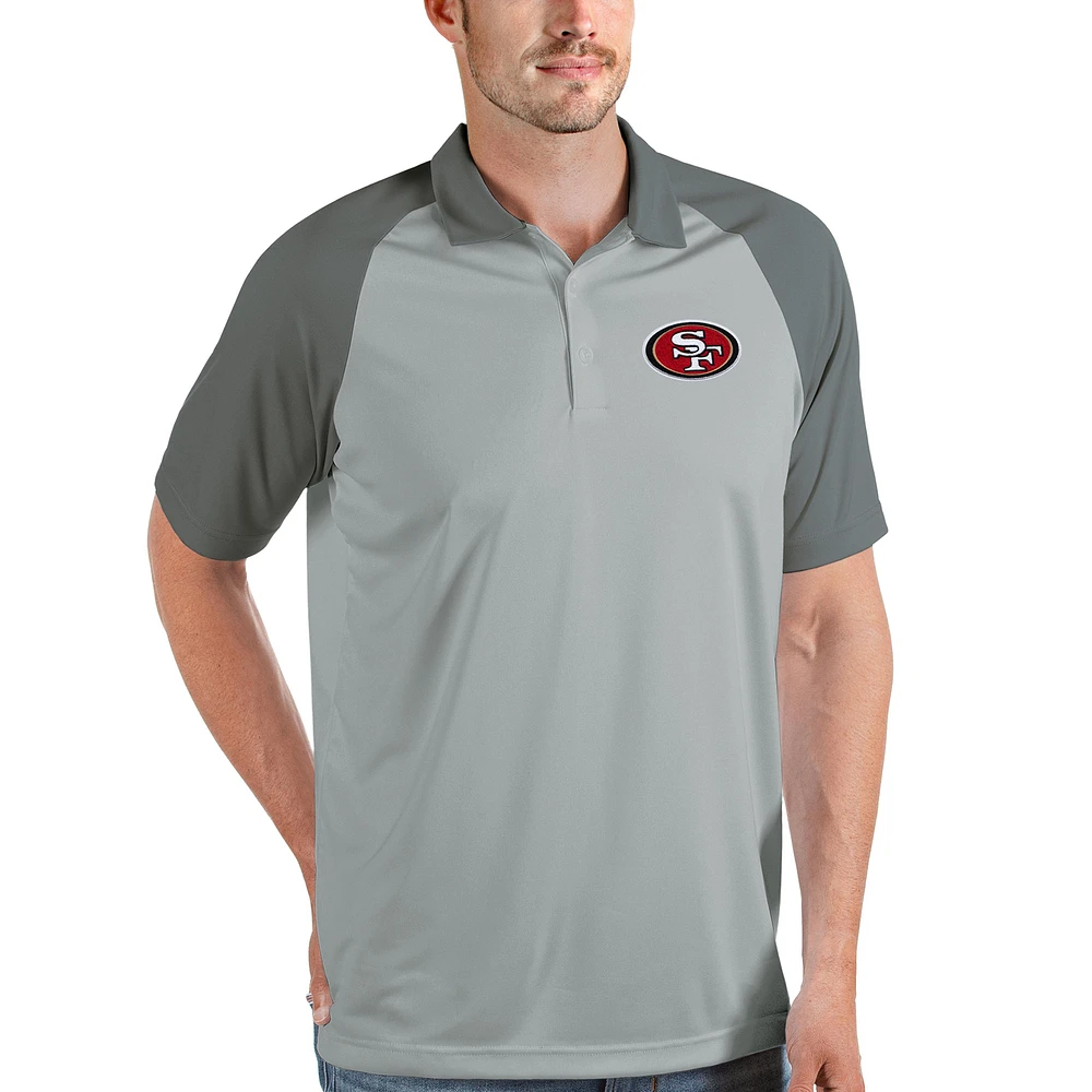 Men's Antigua Gray/Steel San Francisco 49ers Nova Polo