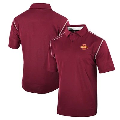 Men's Columbia Cardinal Iowa State Cyclones Omni-Wick Shotgun Polo