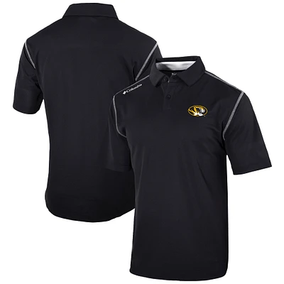 Men's Columbia Black Missouri Tigers Omni-Wick Shotgun Polo