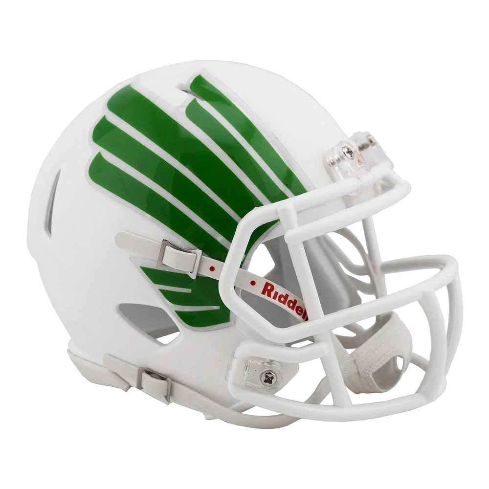 Riddell North Texas Mean Green Matte White Speed Mini Helmet