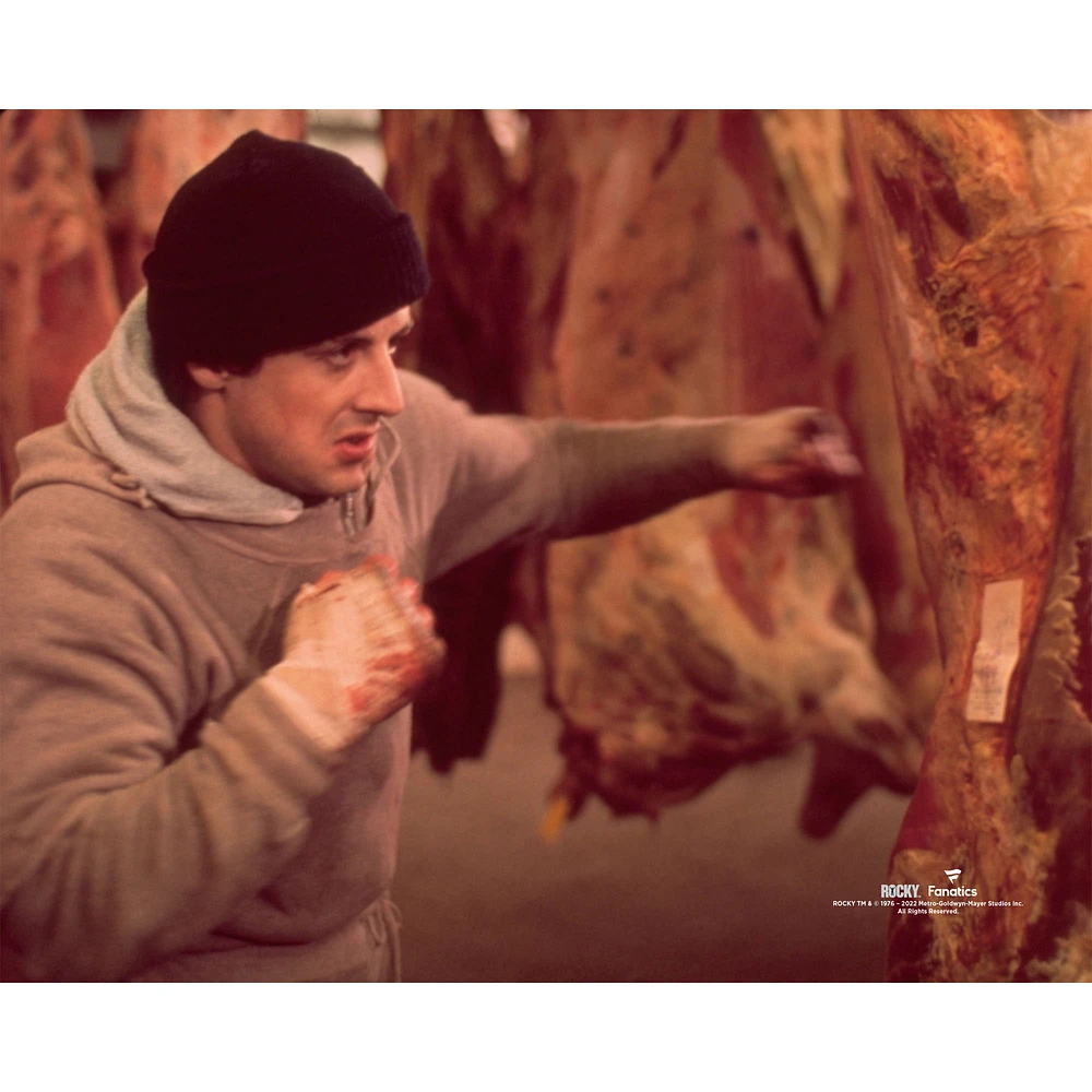 Rocky Unsigned Punching Meat the Freezer Photograph
