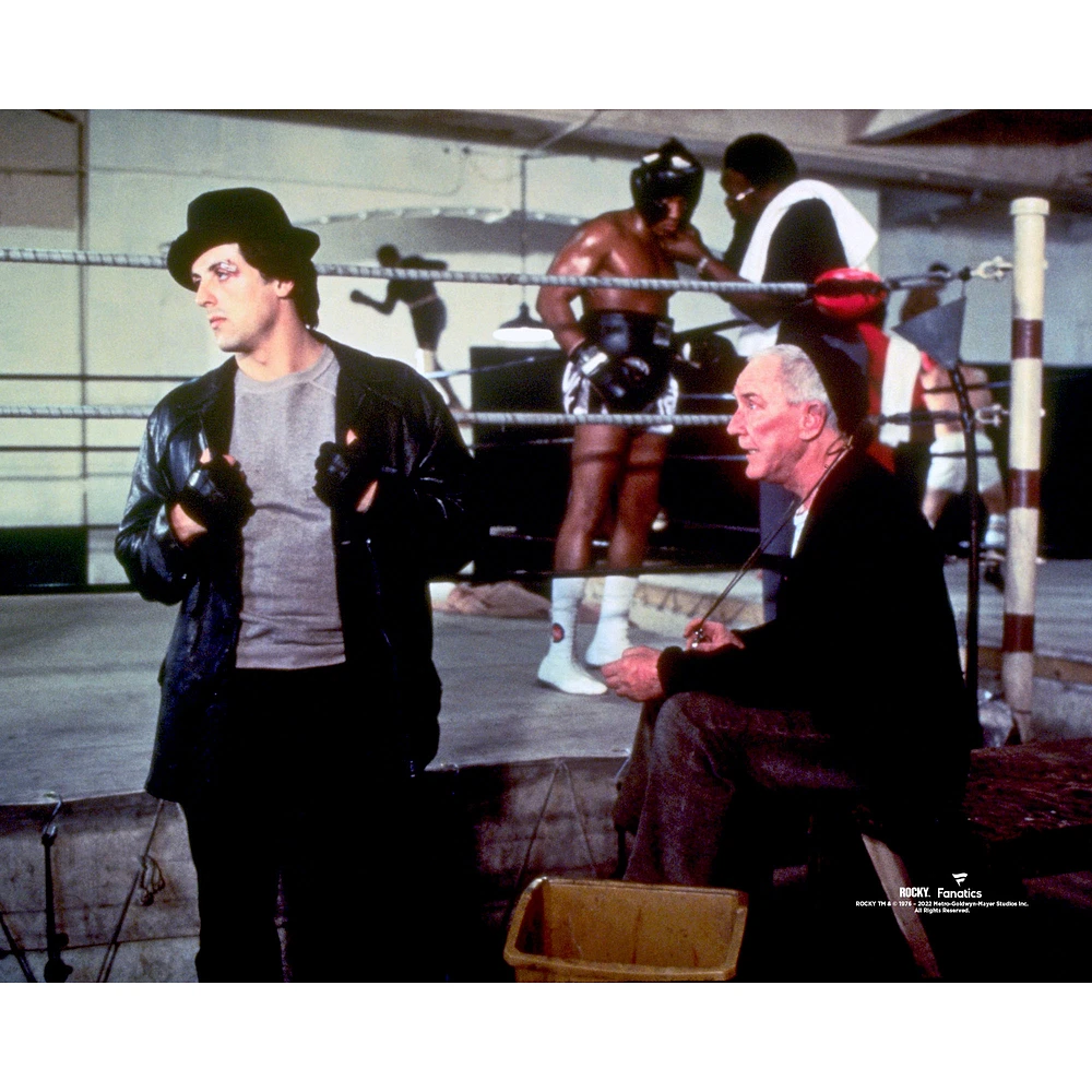Rocky Unsigned with Mickey Outside of the Ring Photograph