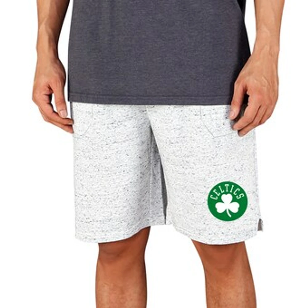 Men's Concepts Sport White/Charcoal Boston Celtics Throttle Knit Jam Shorts