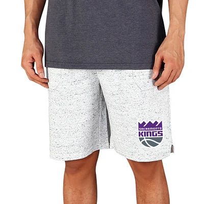 Men's Concepts Sport White/Charcoal Sacramento Kings Throttle Knit Jam Shorts