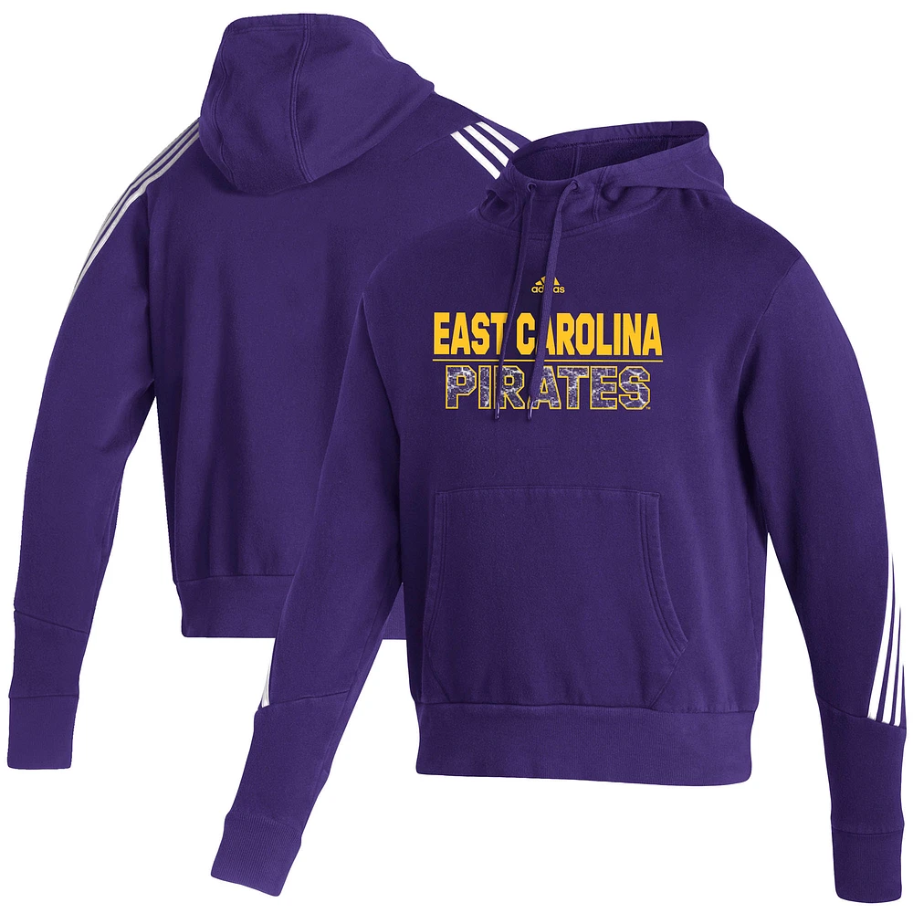 Men's adidas Purple ECU Pirates Fashion Pullover Hoodie