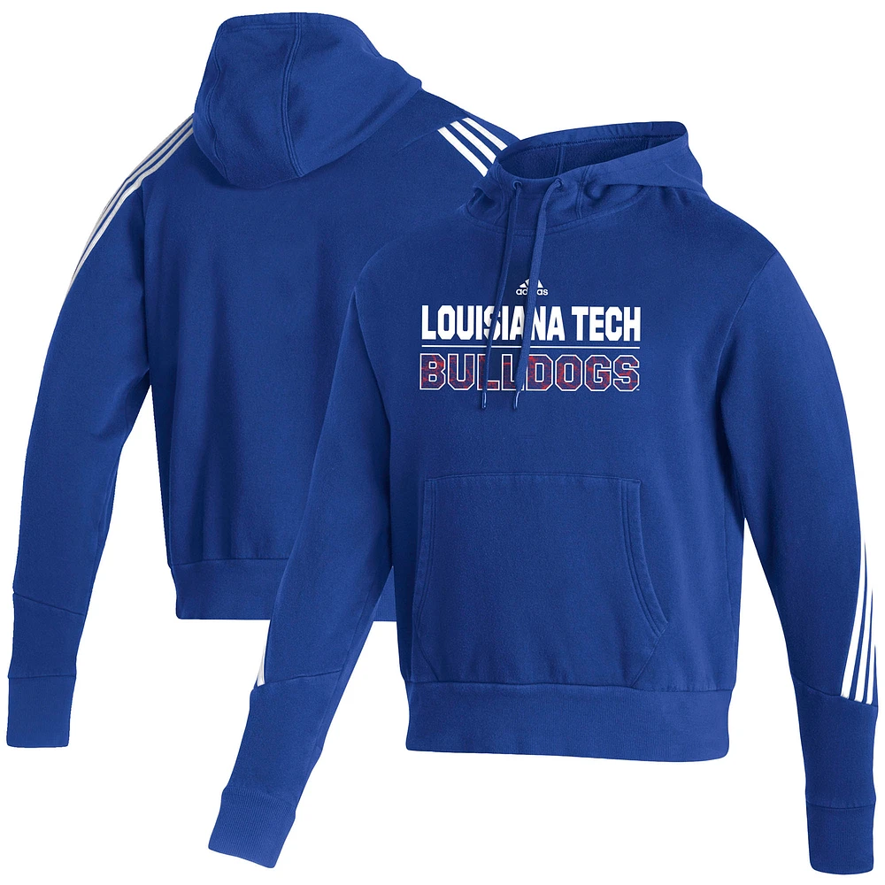 Men's adidas Royal Louisiana Tech Bulldogs Fashion Pullover Hoodie