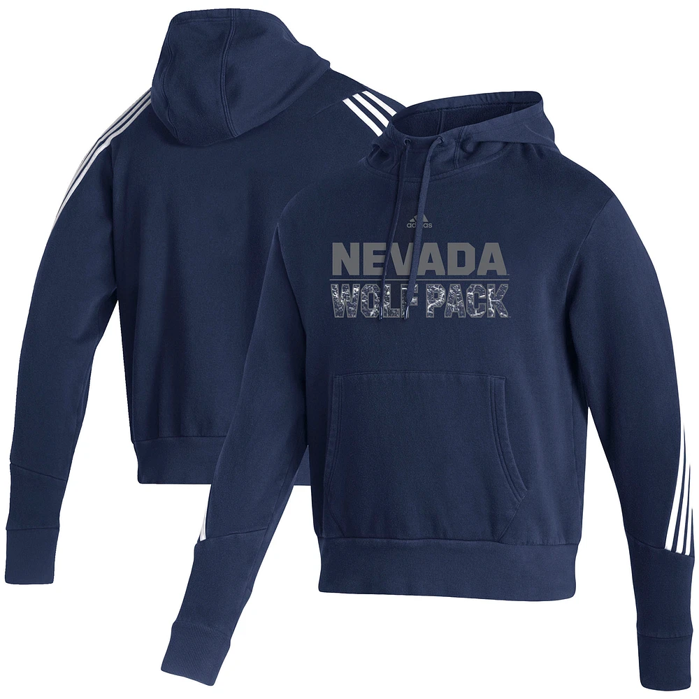 Men's adidas Navy Nevada Wolf Pack Fashion Pullover Hoodie