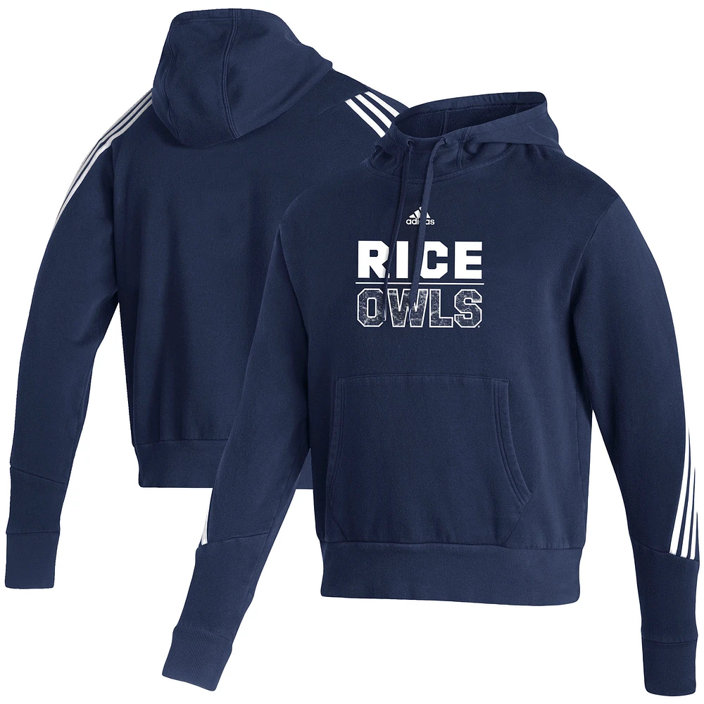 Men's adidas Navy Rice Owls Fashion Pullover Hoodie