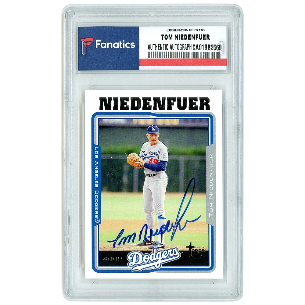 Tom Niedenfuer Los Angeles Dodgers Autographed 2005 Topps #12 Card