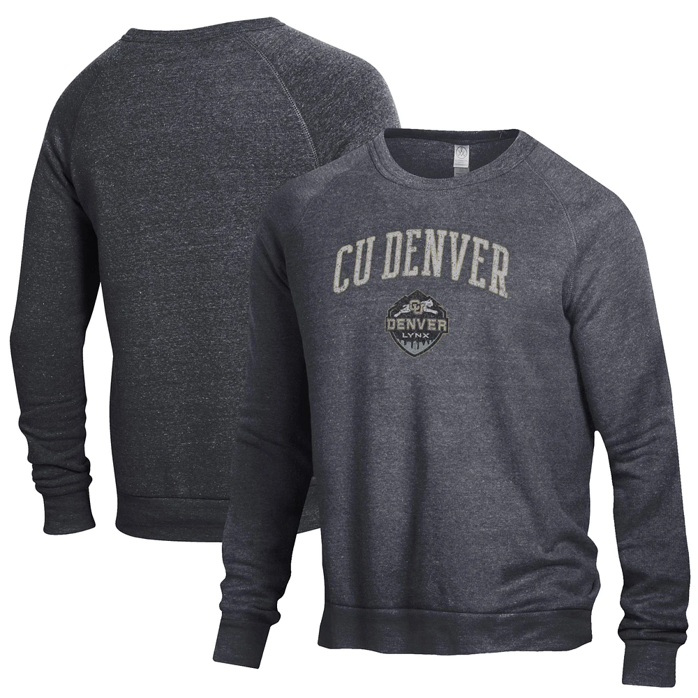 Men's Black CU Denver Lynx The Champ Tri-Blend Pullover Sweatshirt
