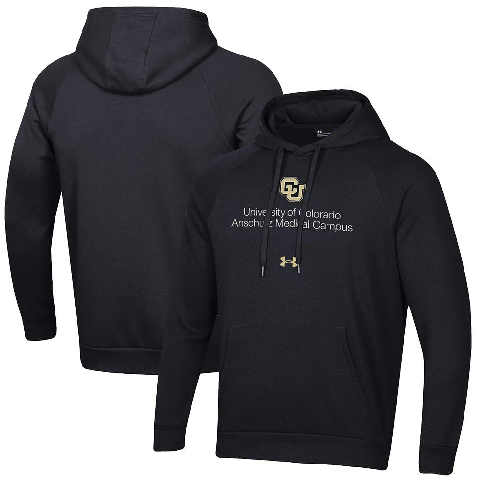 Men's Under Armour Black Colorado Anschutz Medical Campus All Day Fleece Pullover Hoodie