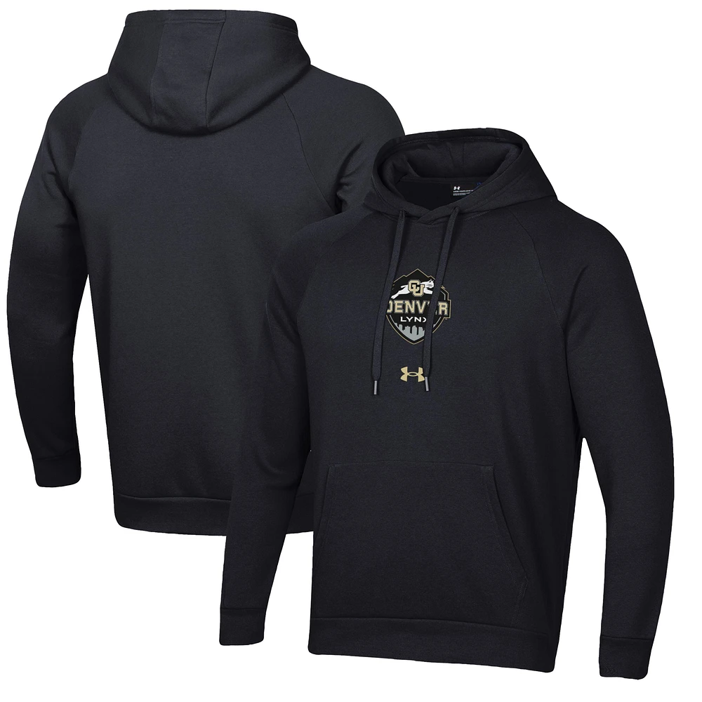 Men's Under Armour Black CU Denver Lynx All Day Fleece Pullover Hoodie