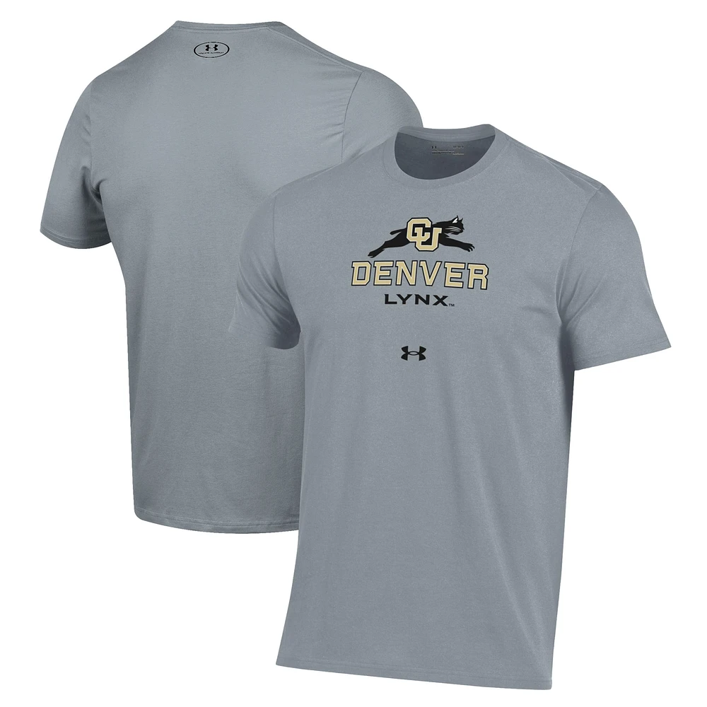 Men's Under Armour Gray CU Denver Lynx Performance T-Shirt