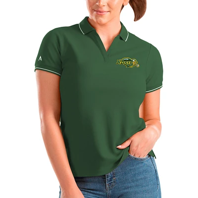 Women's Antigua Green NDSU Bison Affluent Polo